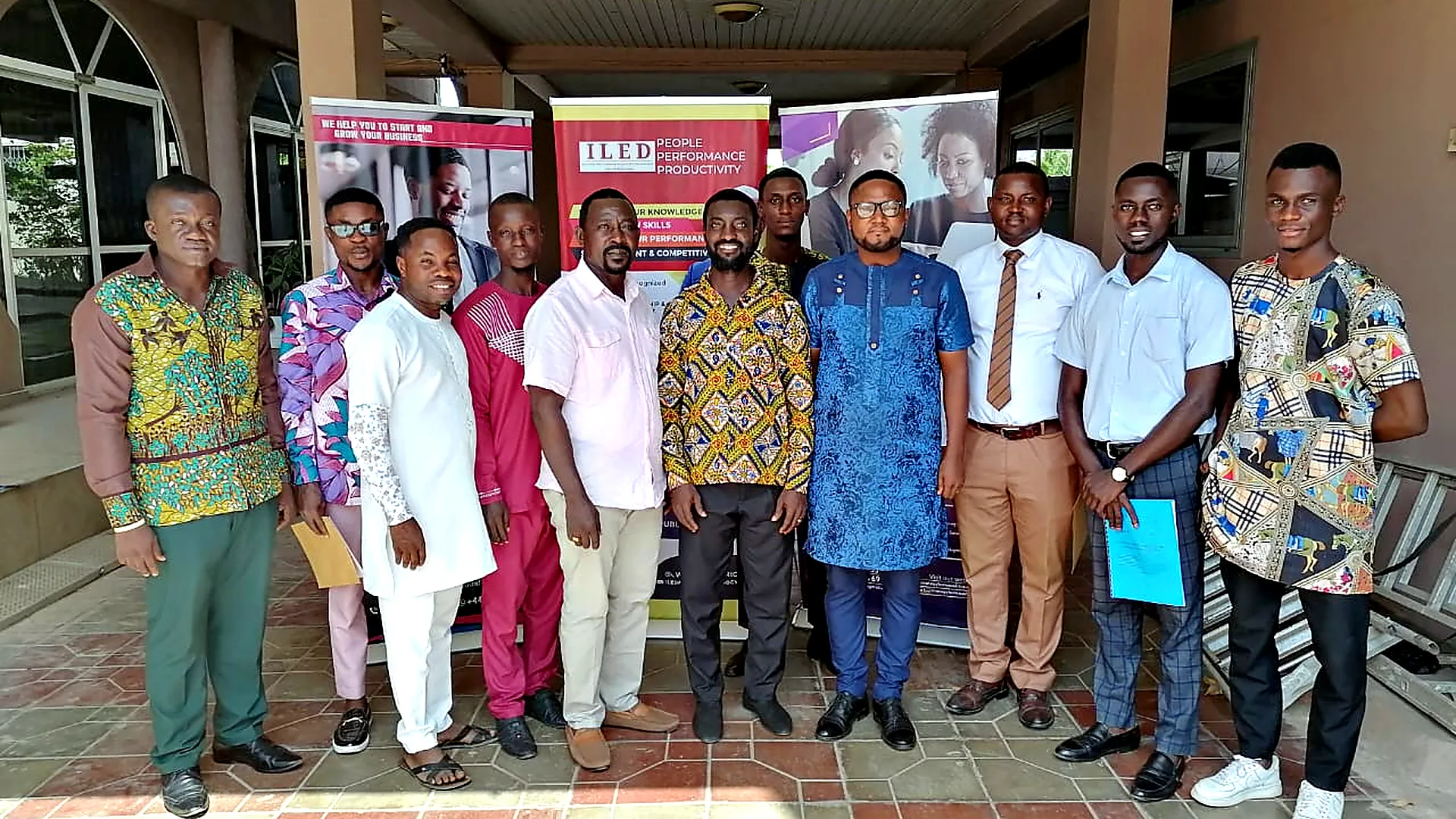 The group together at a professional development certificate presentation